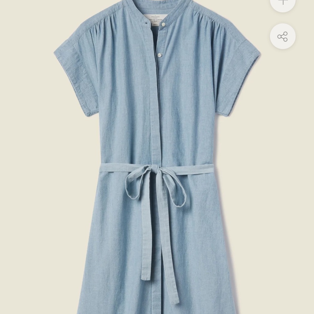 Trovata Sky Blue Button-Up Midi Dress - Picture 3 of 5